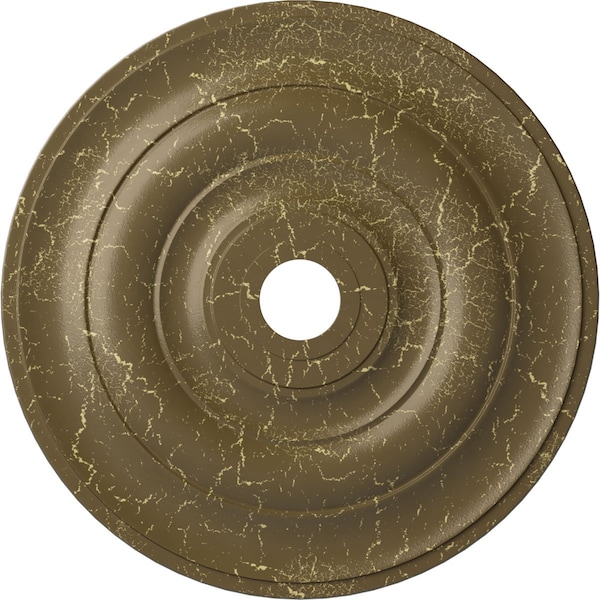 Ekena Millwork Jefferson Medallion (Canopies up to 5"), 26 1/2"OD x 3 5/8"ID x 1 1/2"P, Mississippi Mud Crackle CM26JEMMC - main